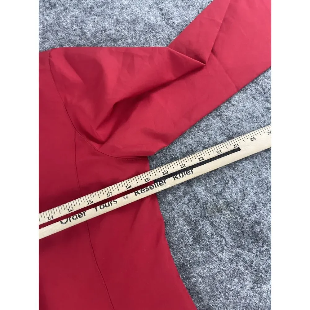 CUTTER & BUCK Jacket Mens Medium Red Half Zip CB Weathertec Windbreaker N246